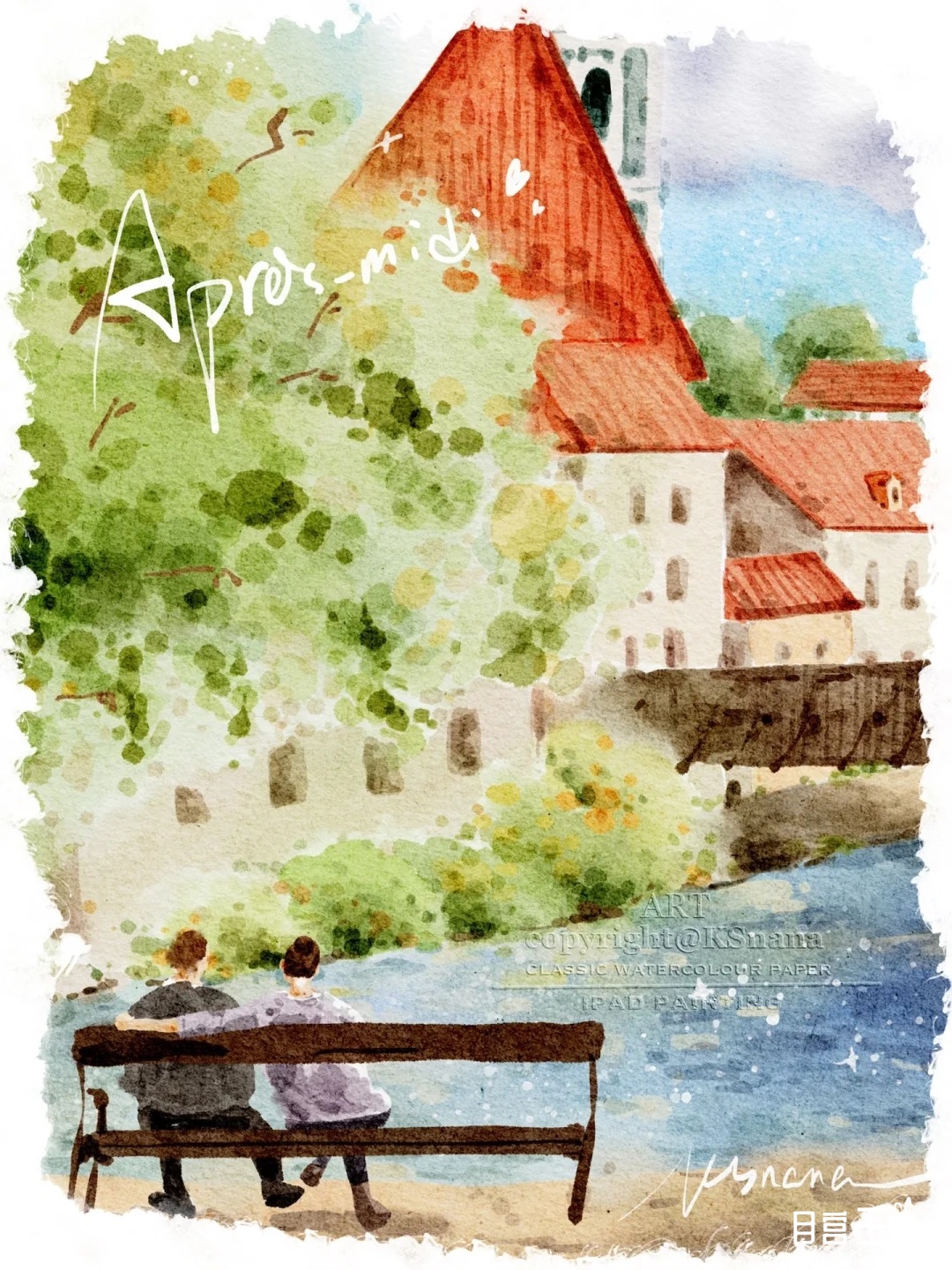 ipad水彩风景｜午后的风景⛲️｜procreate插画_2_KSnana_来自小红书网页版.jpg